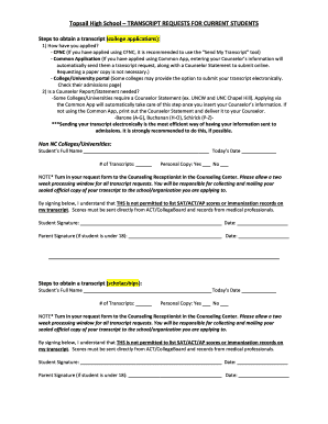 Transcript Request Form