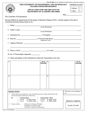Transcript of Academic Records Application