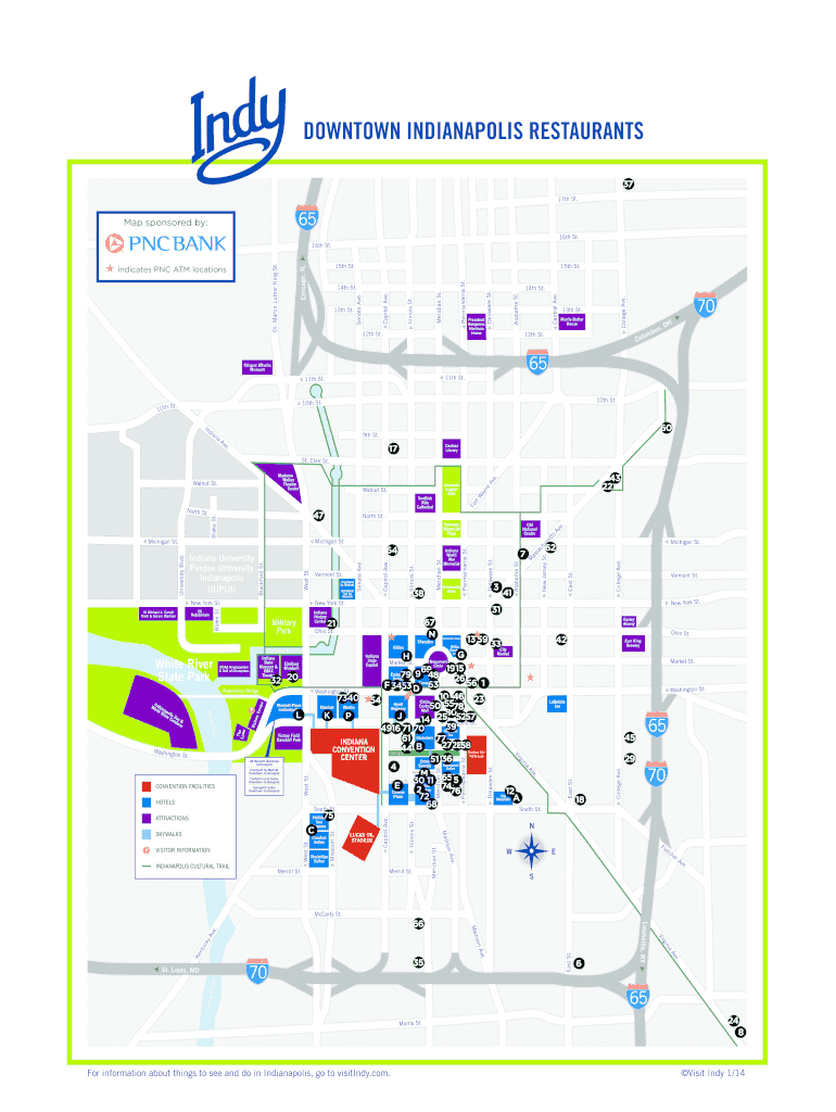 Fillable Online DOWNTOWN INDIANAPOLIS RESTAURANTS - Indiana Convention ...