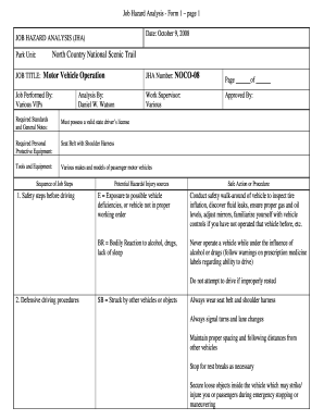 Job Hazard Analysis Form