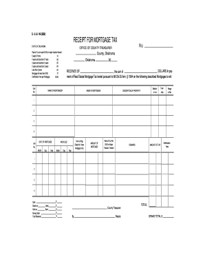 Oklahoma Mortgage Tax Receipt