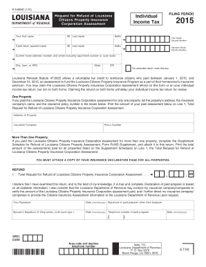 Louisiana Citizens Property Insurance Corporation Assessment Refund Form