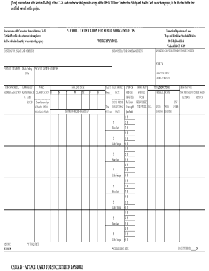 Connecticut Weekly Payroll Certification