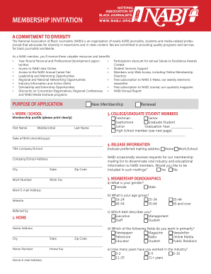 NABJ Membership Application