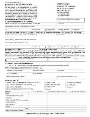 California Assessment Appeal Application