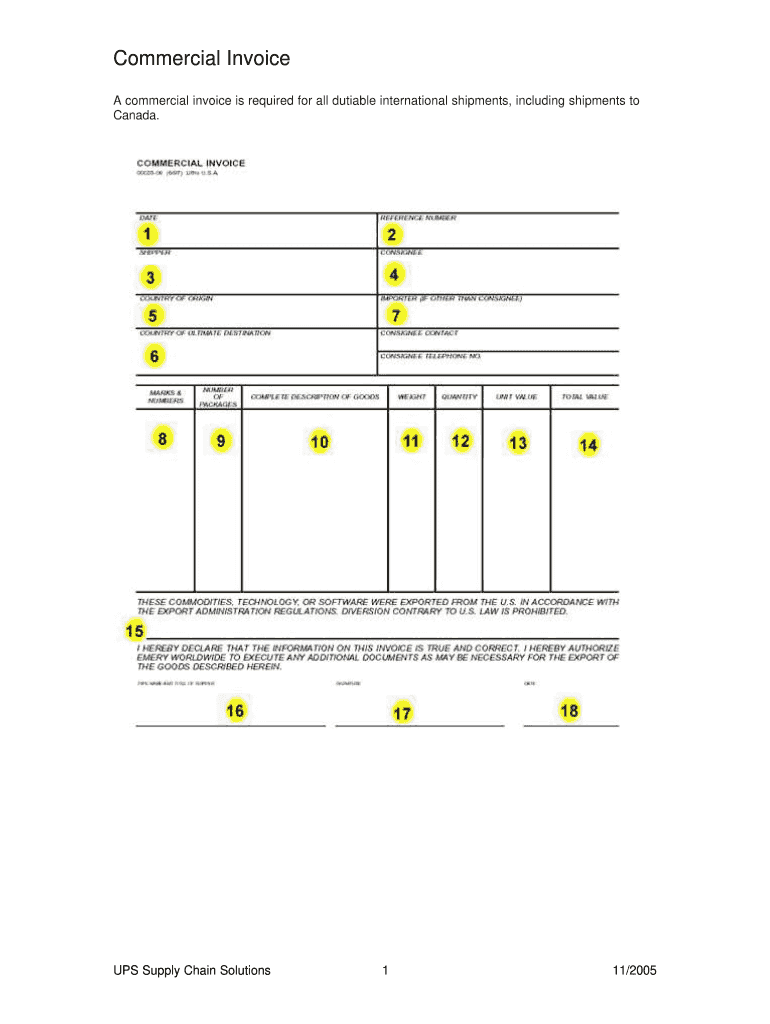 Proforma Invoice Ups Fill Out Sign Online DocHub