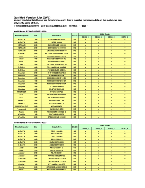 How to fill up check book - Qualified Vendors List (QVL) - Gigabyte