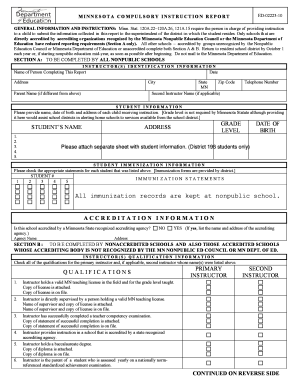 Minnesota Compulsory Instruction Report