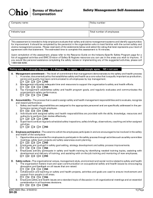 Safety Management Self-Assessment Form