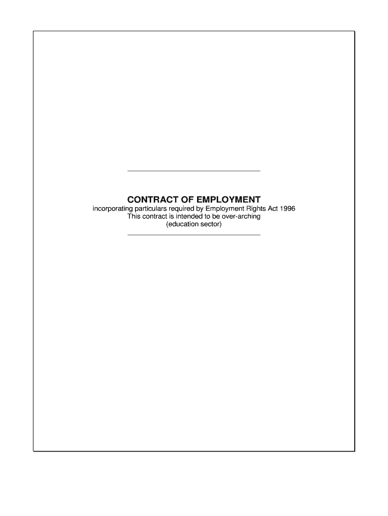 Fillable Online Incorporating particulars required by Employment Rights
