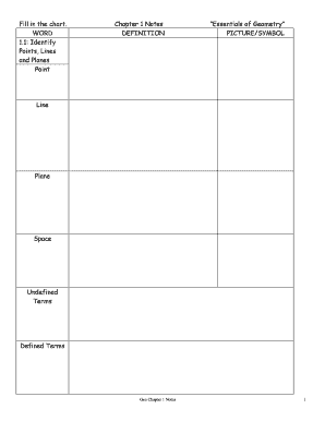 Geometry Chapter 1 Notes