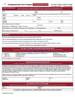 Compassionate Care Program Patient Enrollment Form