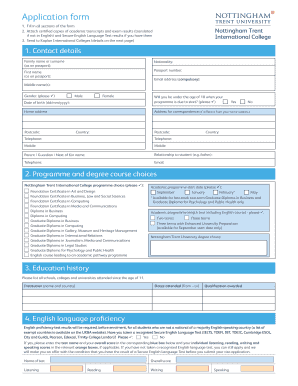 Kaplan International Colleges Application Form