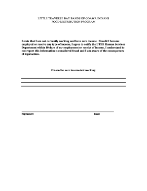 Food Distribution Program Application