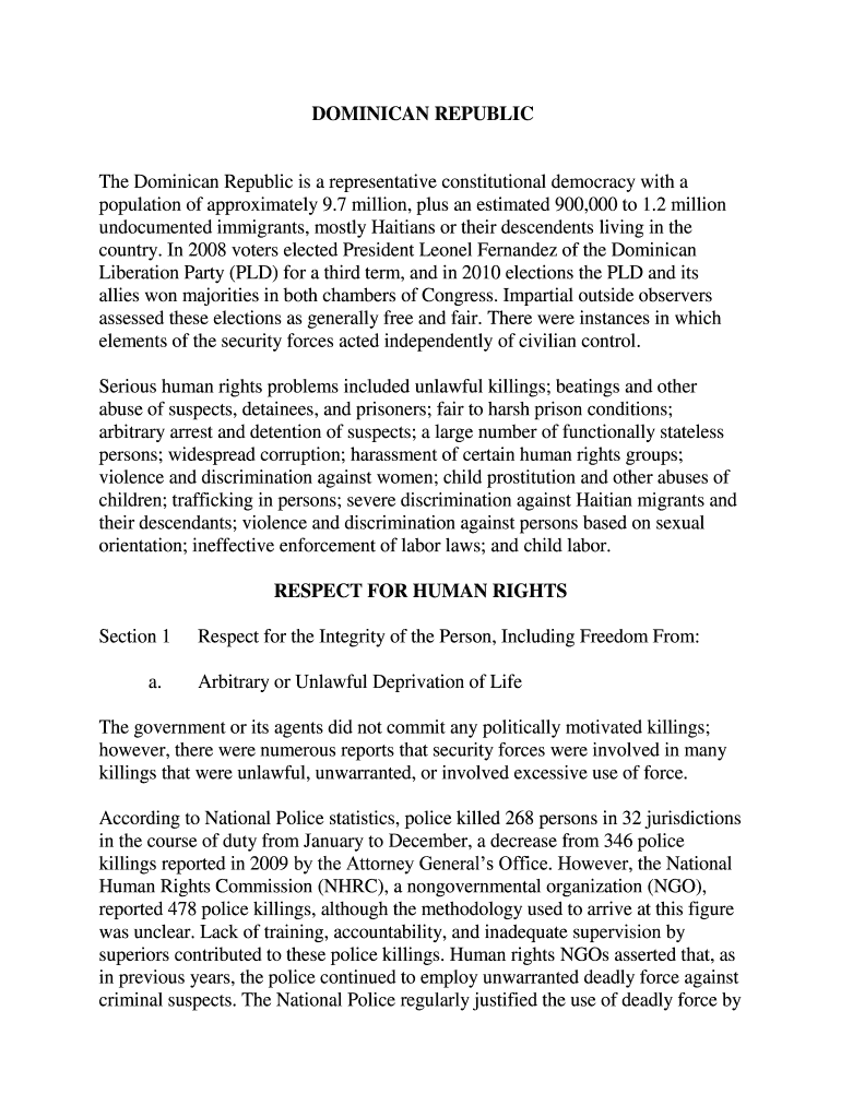 Fillable Online state DOMINICAN REPUBLIC - state Fax Email Print ...