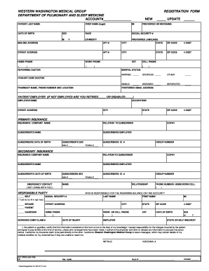 Western Washington Medical Group Registration Form