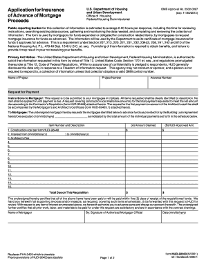 HUD Form 92403 Request for Payment