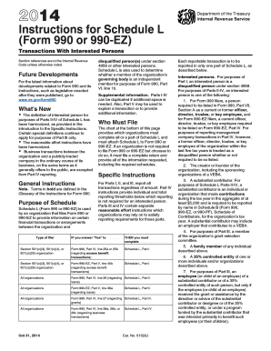 Instructions for Schedule L (Form 990 or 990-EZ)