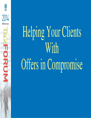 IRS Offer in Compromise Application