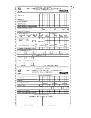 Tarjeta Andina de Migración