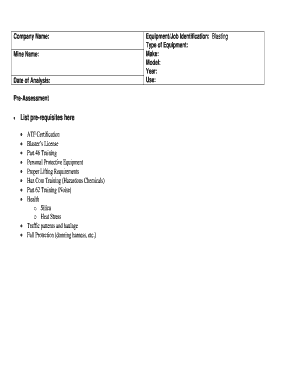 Blasting Operations Safety Checklist
