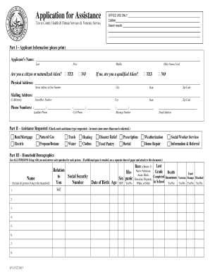 Travis County Assistance Application