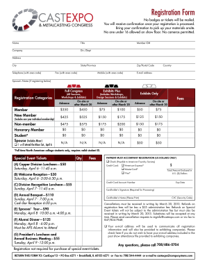 CastExpo 2013 Registration Form