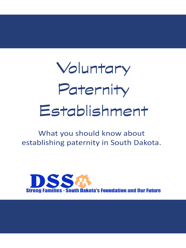 Fillable Online dss sd Voluntary Paternity Establishment South Dakota