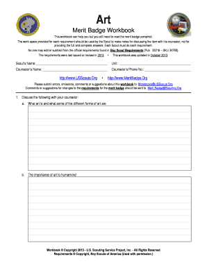 Art Merit Badge Workbook