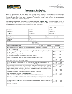 OmniTRAX Employment Application
