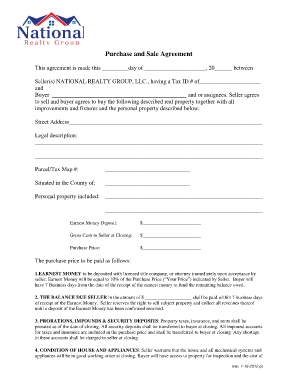 Purchase and Sale Agreement