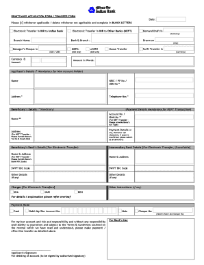 Remittance Application Form