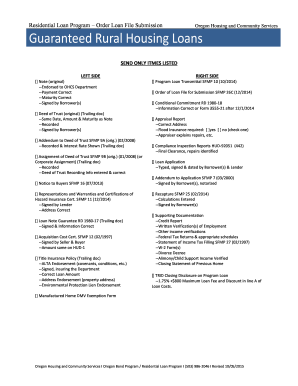 Oregon Residential Loan Submission Form