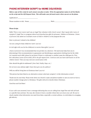 Angel Tree Gift Request Form