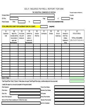 Self-Insured Payroll Report