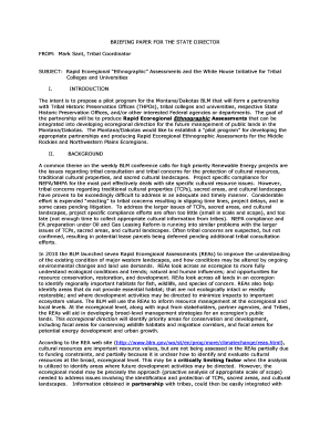 Letter of recommendation for a friend and colleague - BRIEFING PAPER FOR THE STATE DIRECTOR FROM: Mark Sant ... - blm