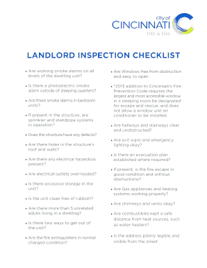 Landlord checklist