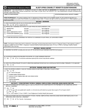 Sleep Apnea Disability Benefits Questionnaire
