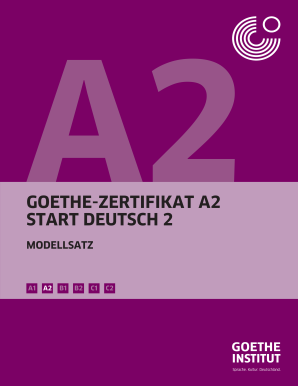 Zertifikat a1 online goethe prüfung Goethe