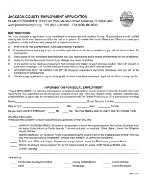 Jackson County Employment Application