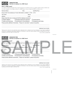 WOW Award Nomination Form