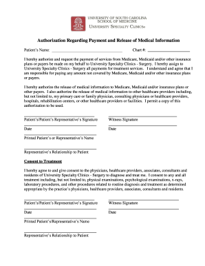 Authorization for Payment and Medical Information Release