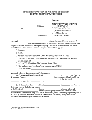 Certificate of Service