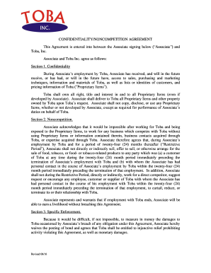 Confidentiality Noncompete Agreement