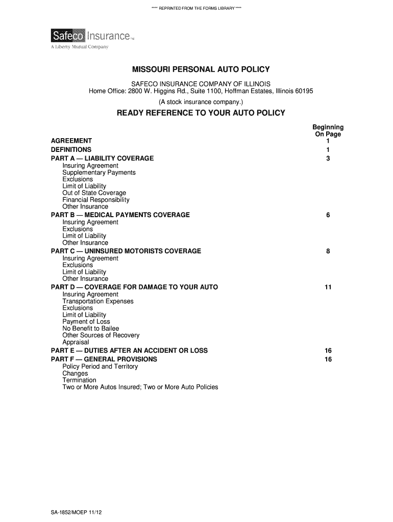 mo auto policy Preview on Page 1