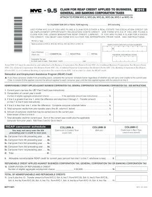 NYC-9.5 REAP Credit Claim Form