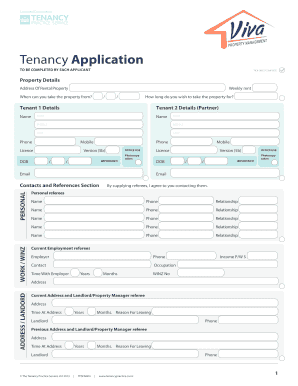 New Zealand Tenancy Application Form