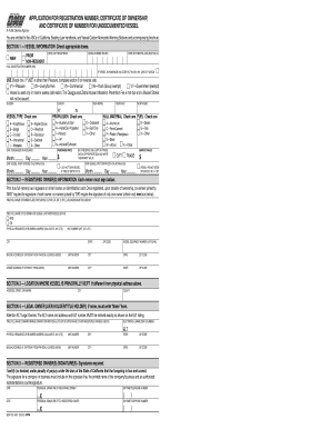 California Vessel Registration Application