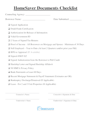 New Jersey Mortgage Loan Assistance Application