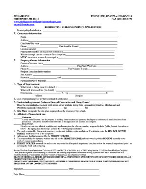 Residential Building Permit Application